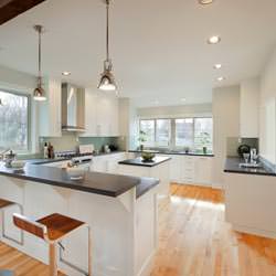 A newly painted and remodeled kitchen in Old Greenwich