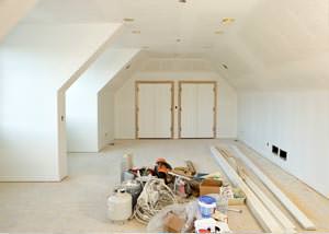 A interior paint job in progress in Stamford