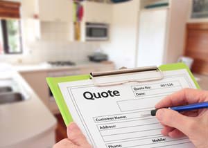 a written cost quote for interior painting in Old Lyme